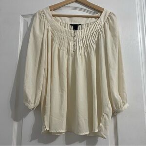 H&M Maternity Long Sleeved Cream Top Small